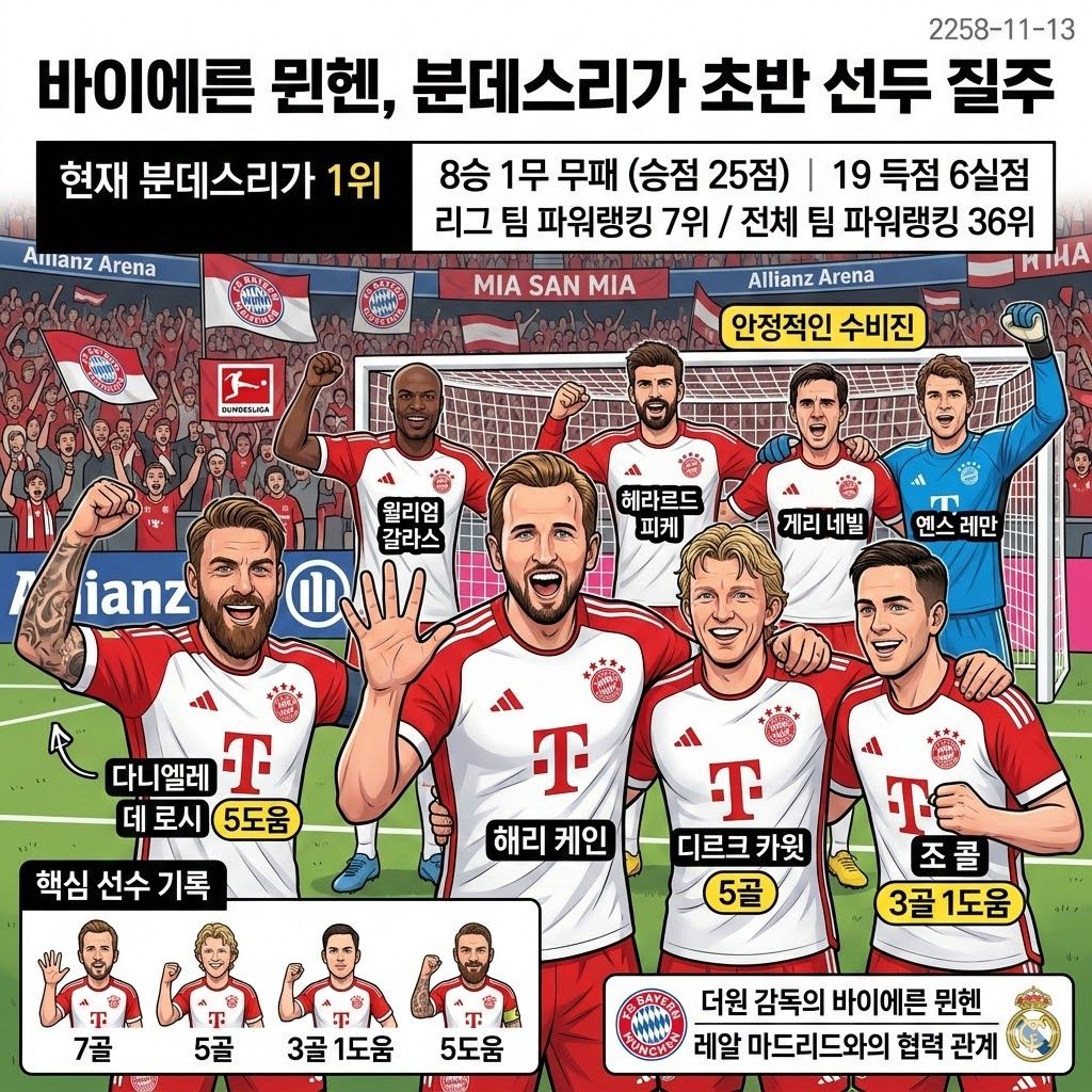 [뮌헨 독주] 케인-카윗 쌍포, 분데스리가 초토화